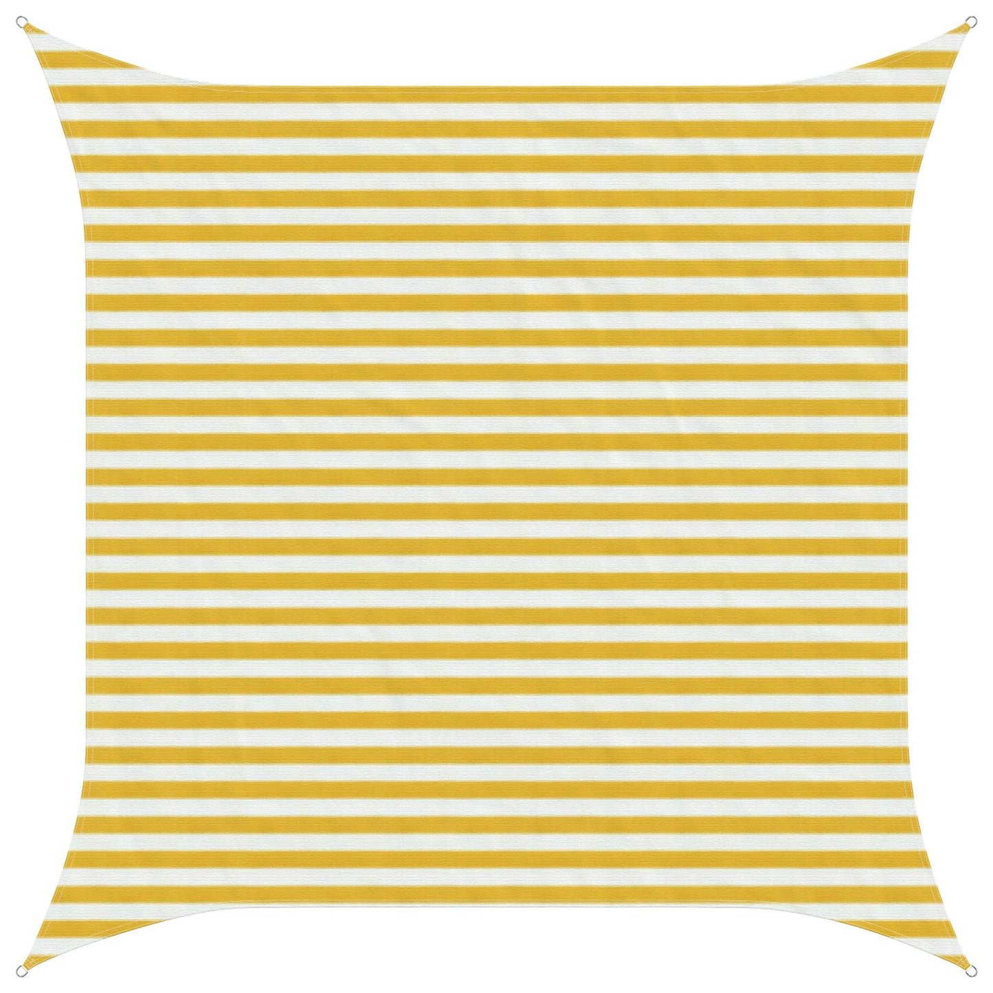 vidaXL Sunshade Sail Yellow and White 3 x 3 m HDPE