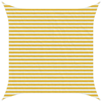 vidaXL Sunshade Sail Yellow and White 3 x 3 m HDPE