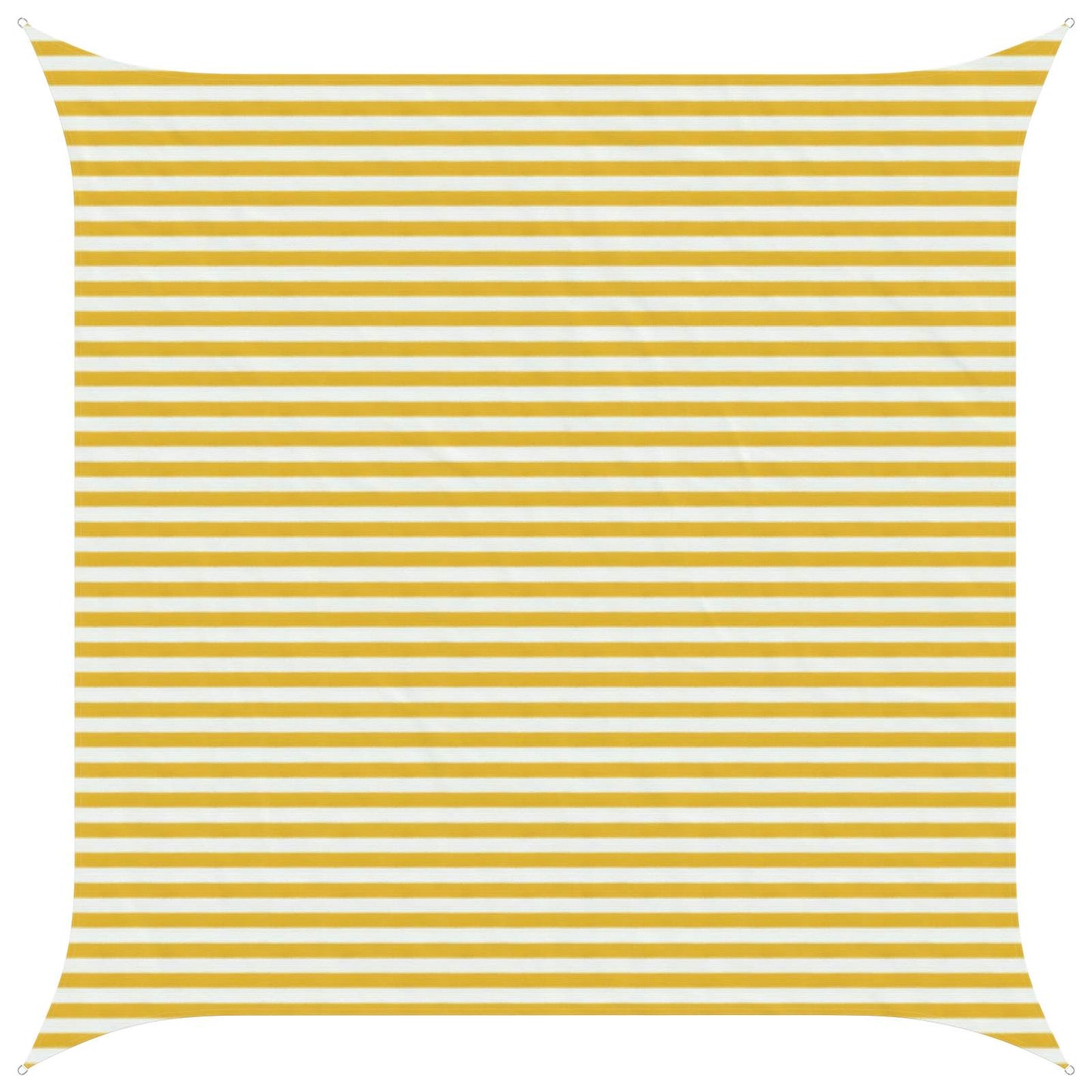 vidaXL Sunshade Sail Yellow and White 4 x 4 m HDPE