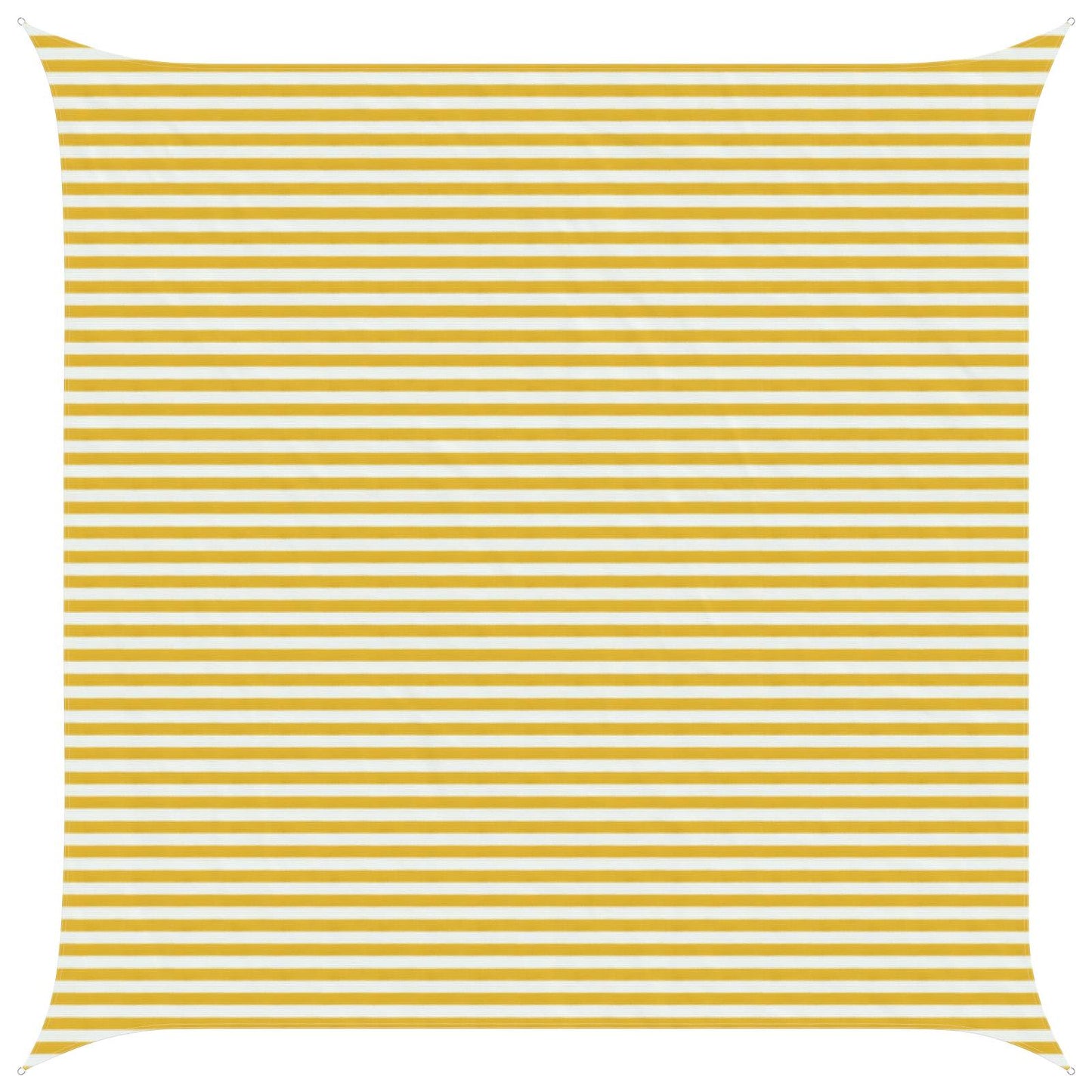 vidaXL Sunshade Sail Yellow and White 5 x 5 m HDPE