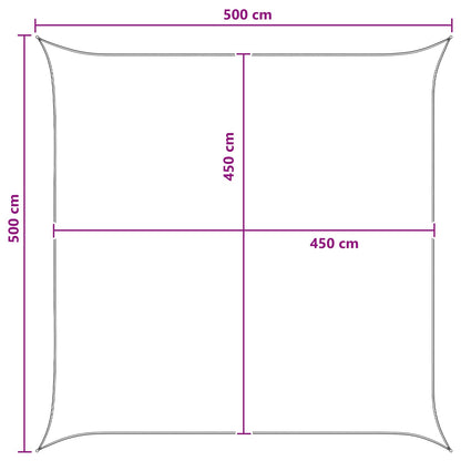 vidaXL Sunshade Sail Yellow and White 5 x 5 m HDPE
