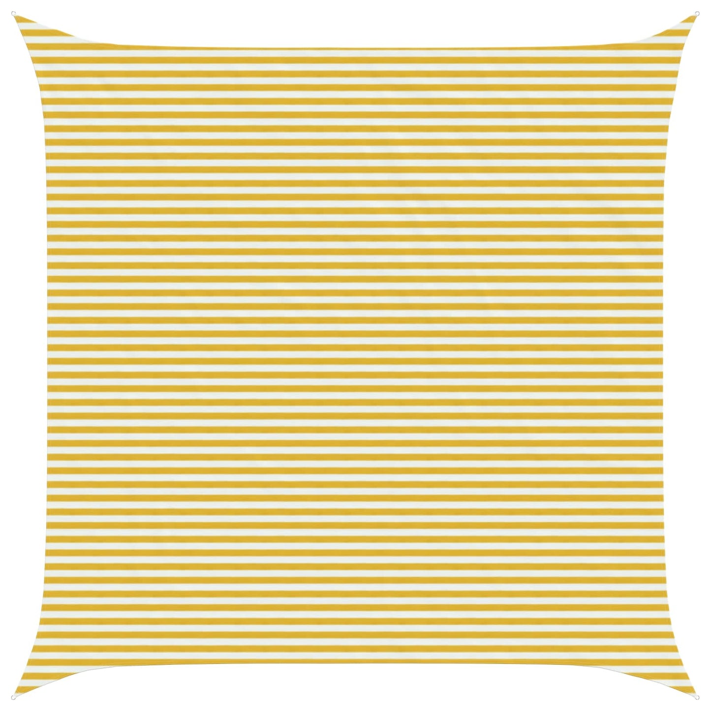 vidaXL Sunshade Sail Yellow and White 7 x 7 m HDPE