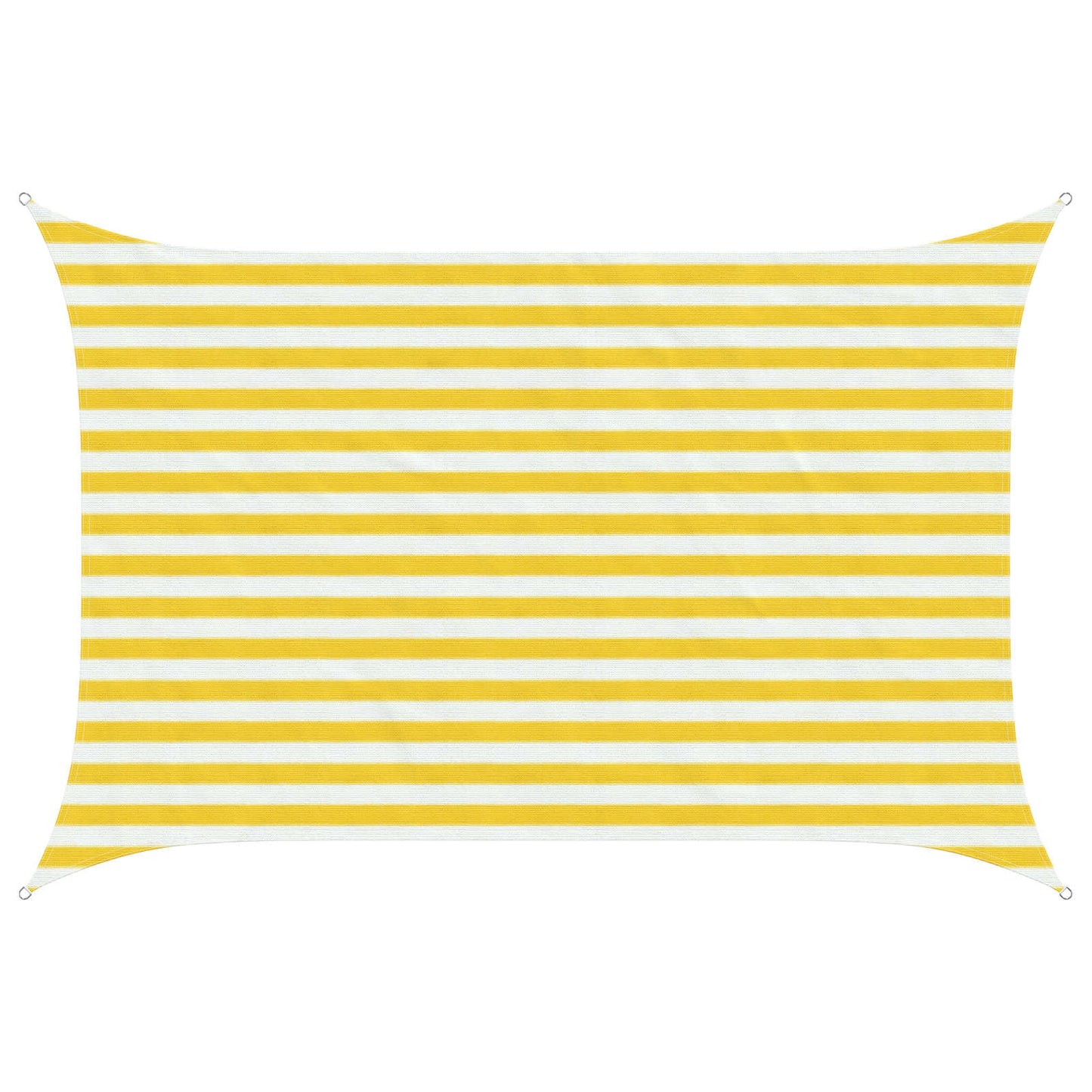 vidaXL Sunshade Sail Yellow and White 2 x 2.5 m HDPE