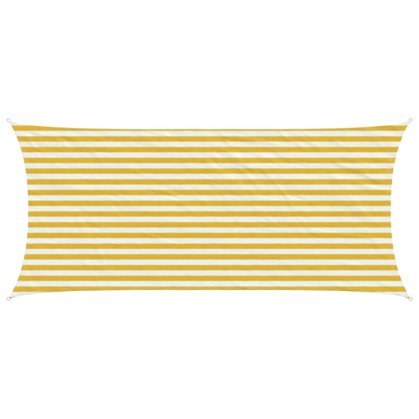 vidaXL Sunshade Sail Yellow and White 2 x 4 m HDPE