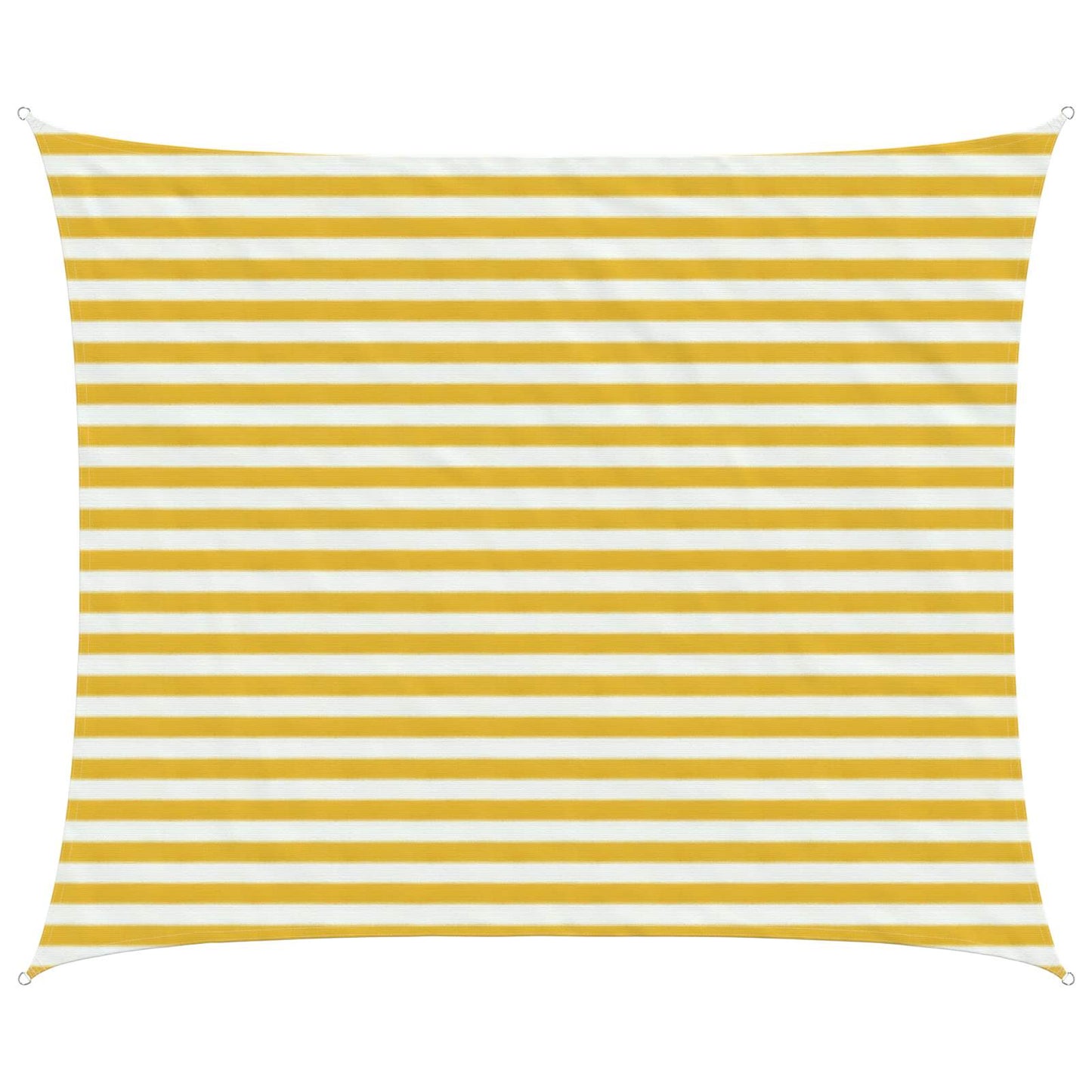 vidaXL Sunshade Sail Yellow and White 2.5 x 4 m HDPE