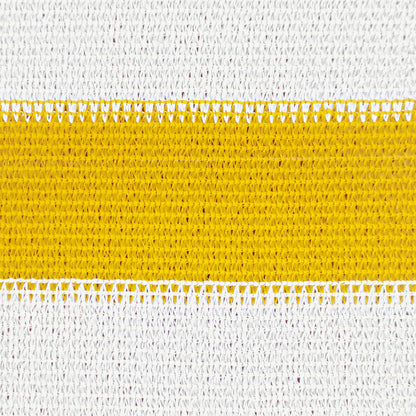 vidaXL Sunshade Sail Yellow and White 2.5 x 5 m HDPE