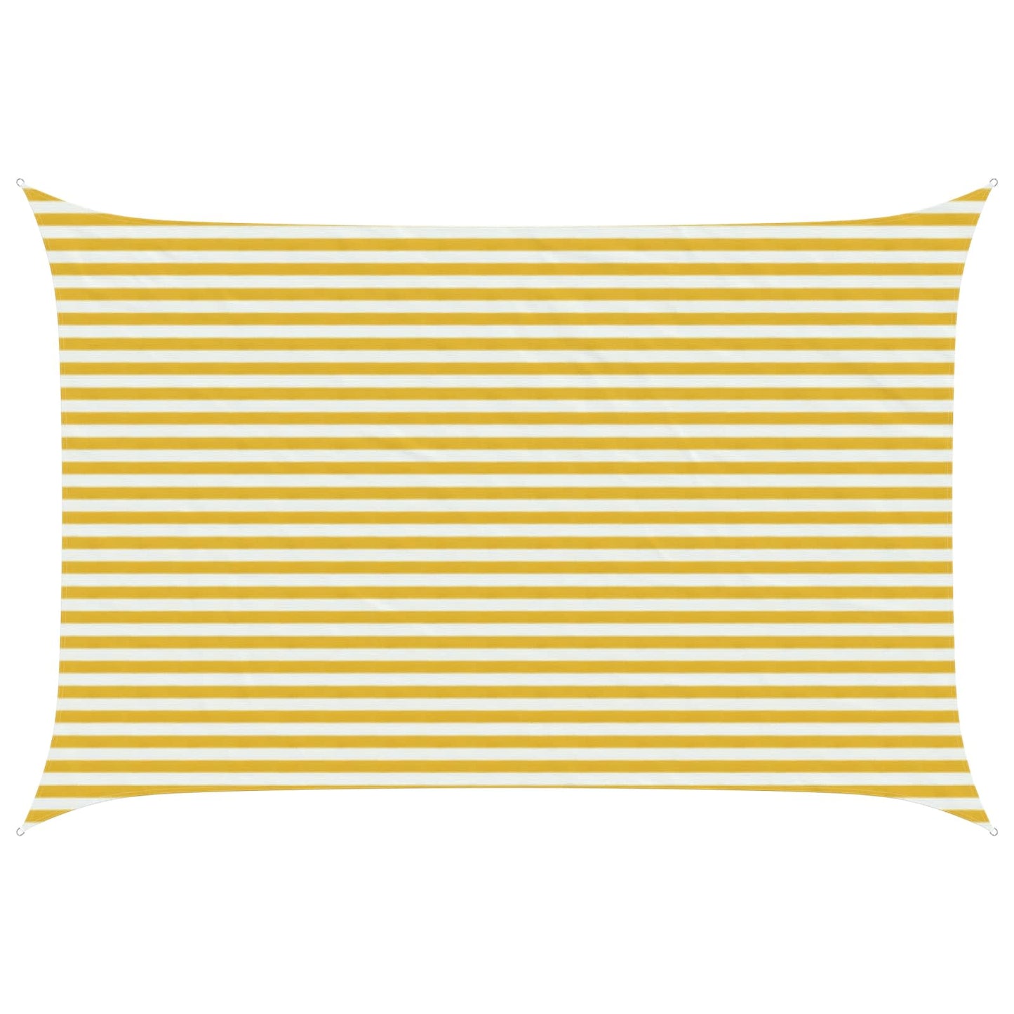 vidaXL Sunshade Sail Yellow and White 3 x 5 m HDPE