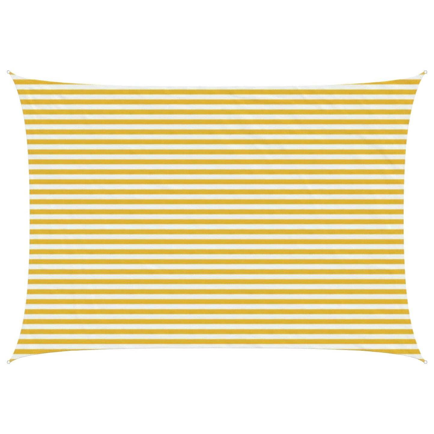 vidaXL Sunshade Sail Yellow and White 3.5 x 5 m HDPE