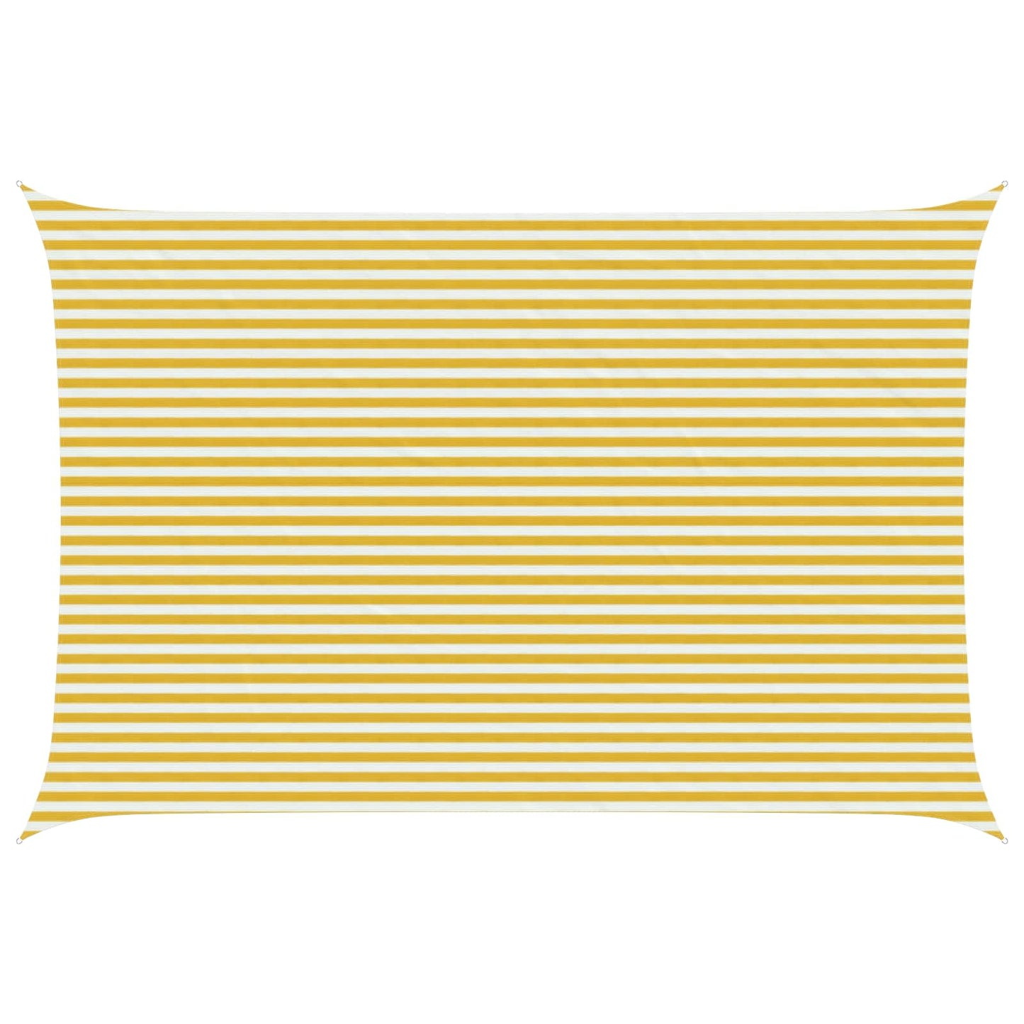 vidaXL Sunshade Sail Yellow and White 4 x 7 m HDPE