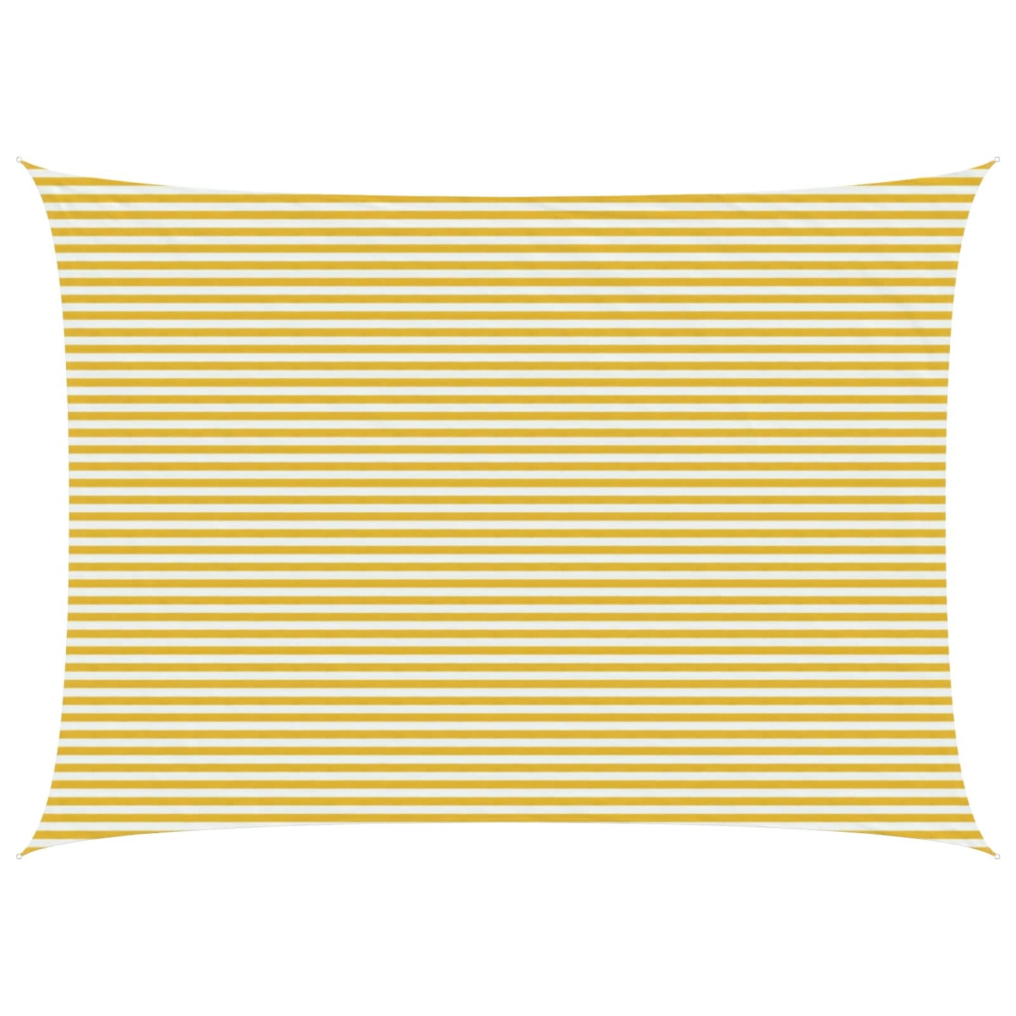 vidaXL Sunshade Sail Yellow and White 5 x 7 m HDPE