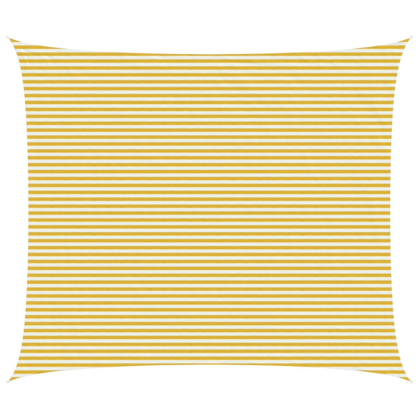 vidaXL Sunshade Sail Yellow and White 6 x 7 m HDPE