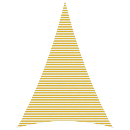 vidaXL Sunshade Sail 5 x 7 x 7 m HDPE Triangular Yellow and White