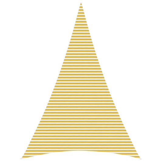 vidaXL Sunshade Sail 5 x 7 x 7 m HDPE Triangular Yellow and White