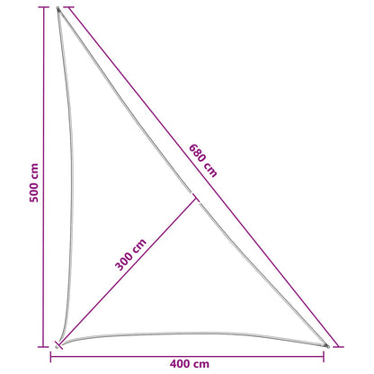 vidaXL Sunshade Sail 4 x 5 x 6.8 m HDPE