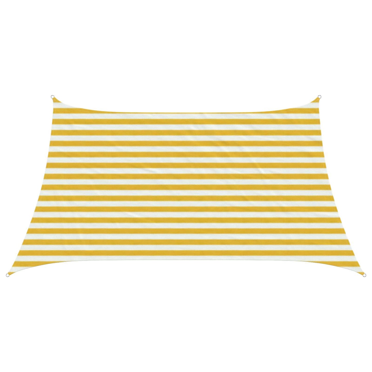 vidaXL Sunshade Sail Yellow and White 3 / 4 x 2 m HDPE