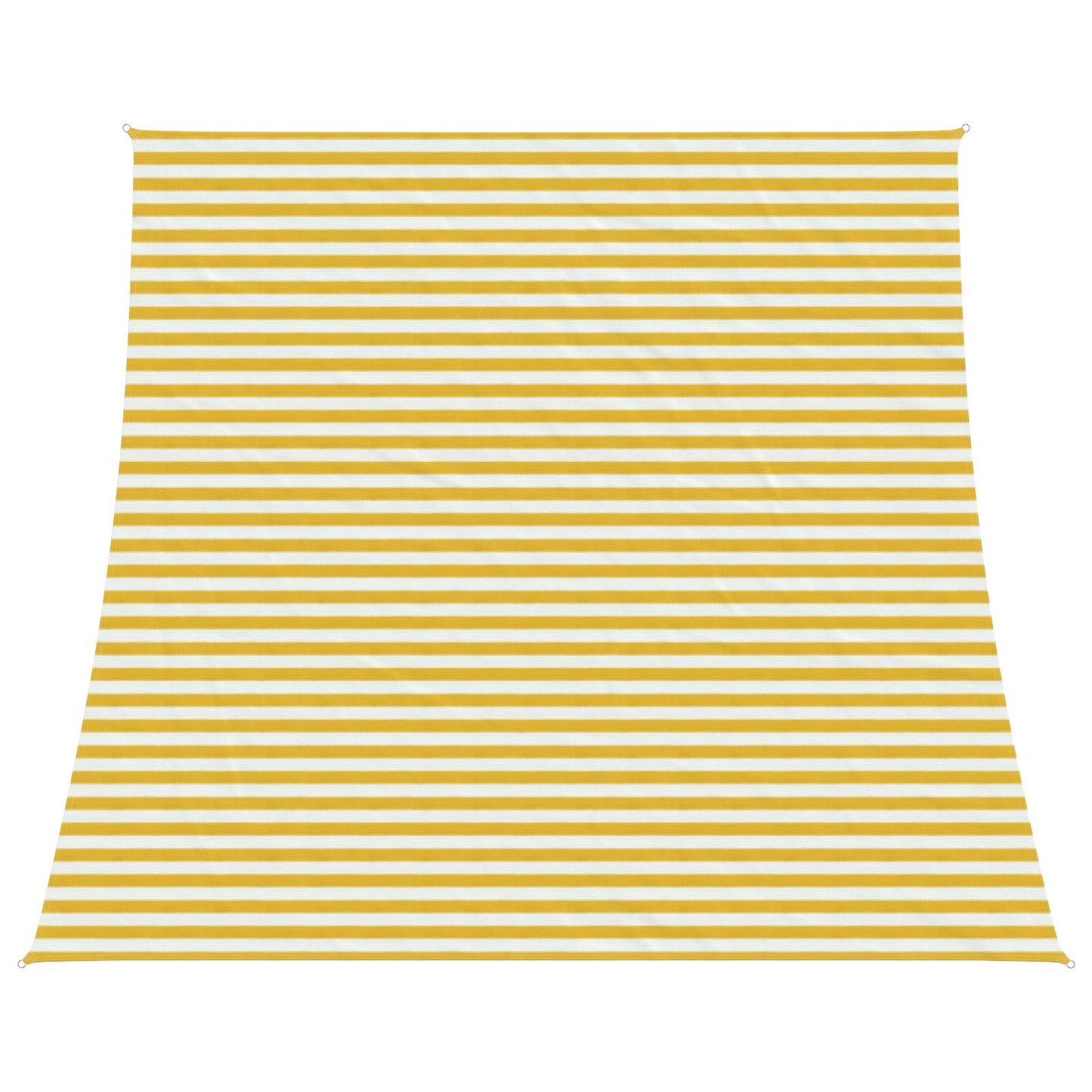 vidaXL Sunshade Sail Yellow and White 4 / 5 x 4 m HDPE