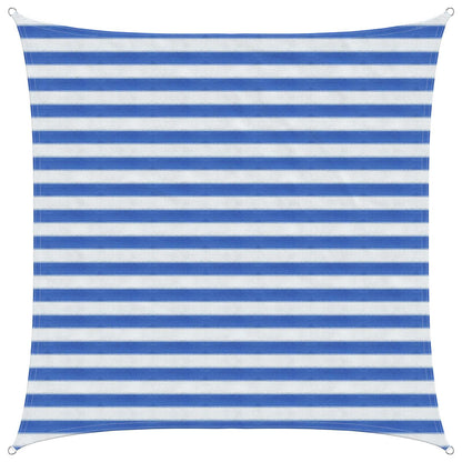 vidaXL Sunshade Sail Blue and White 2 x 2 m HDPE