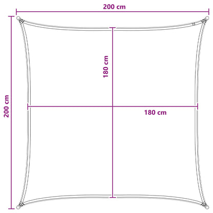 vidaXL Sunshade Sail Blue and White 2 x 2 m HDPE