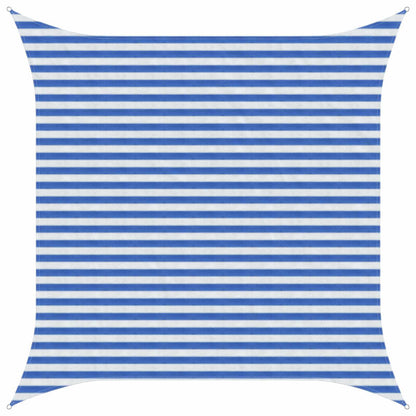 vidaXL Sunshade Sail Blue and White 3 x 3 m HDPE