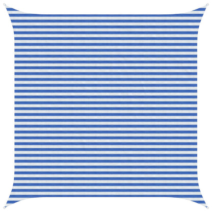 vidaXL Sunshade Sail Blue and White 4 x 4 m HDPE