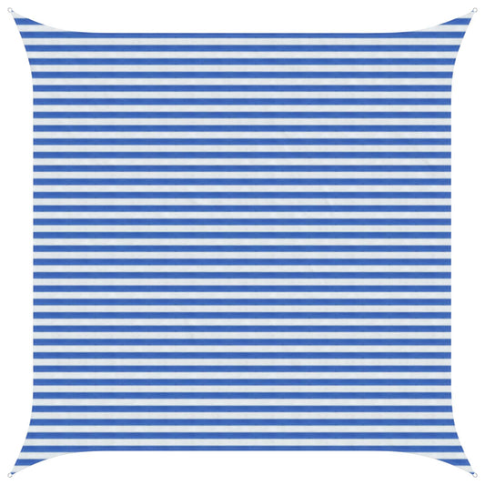 vidaXL Sunshade Sail Blue and White 4 x 4 m HDPE
