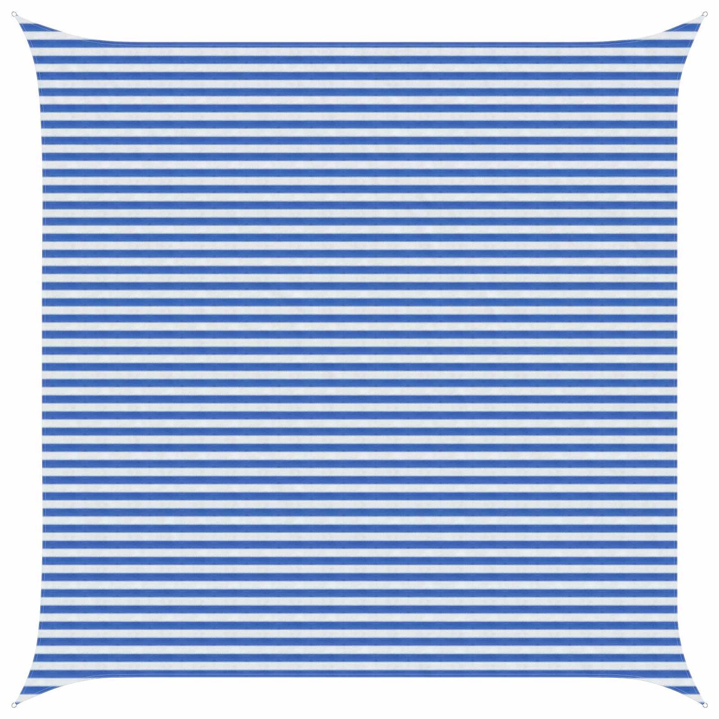 vidaXL Sunshade Sail Blue and White 5 x 5 m HDPE
