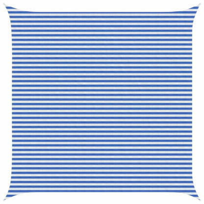 vidaXL Sunshade Sail Blue and White 5 x 5 m HDPE