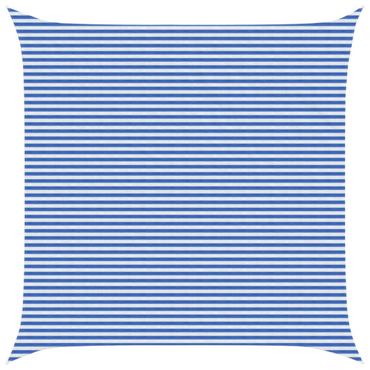 vidaXL Sunshade Sail Blue and White 7 x 7 m HDPE