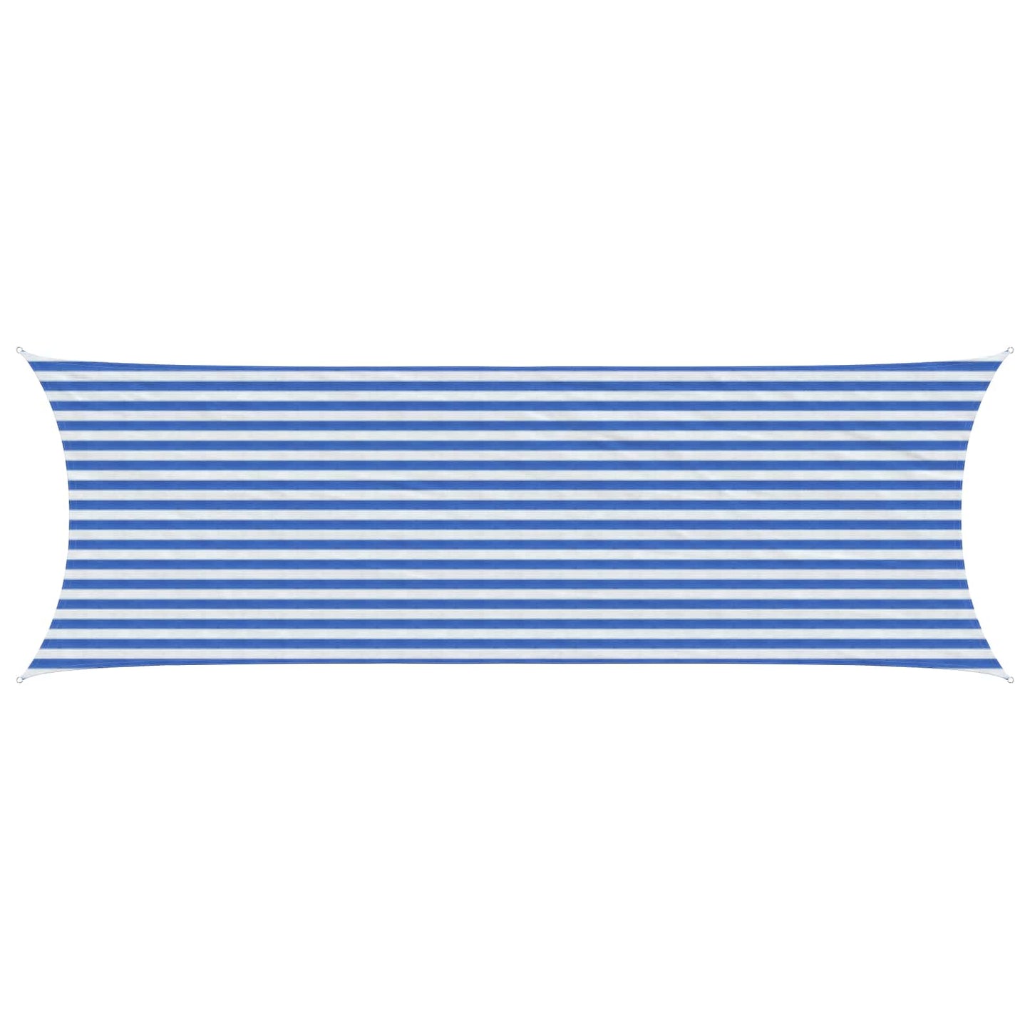 vidaXL Sunshade Sail Blue and White 2 x 6 m HDPE