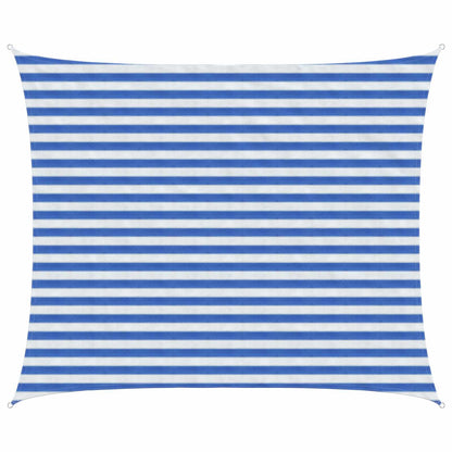 vidaXL Sunshade Sail Blue and White 2.5 x 4 m HDPE