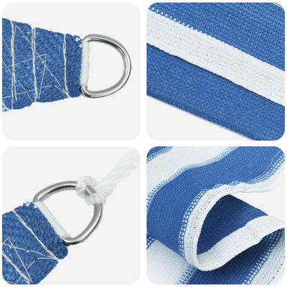 vidaXL Sunshade Sail Blue and White 2.5 x 5 m HDPE