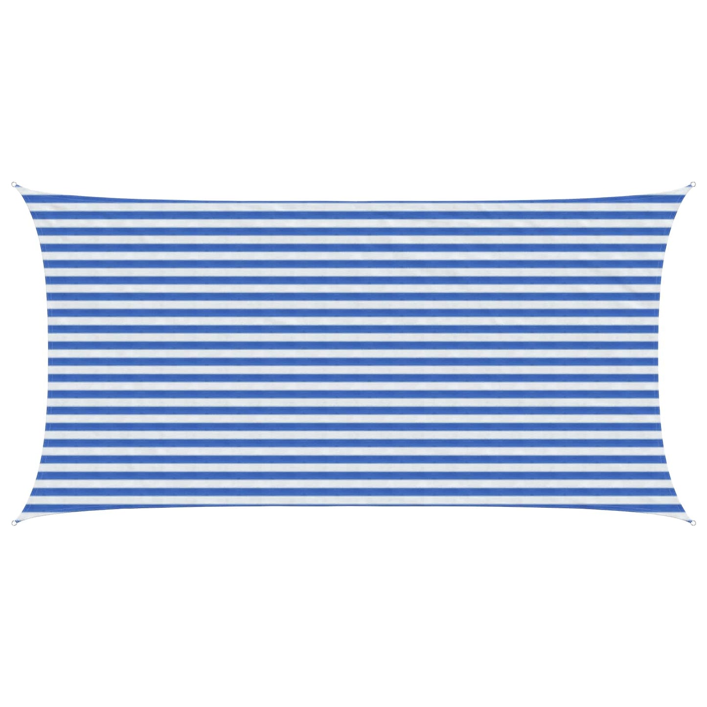 vidaXL Sunshade Sail Blue and White 2.5 x 5 m HDPE