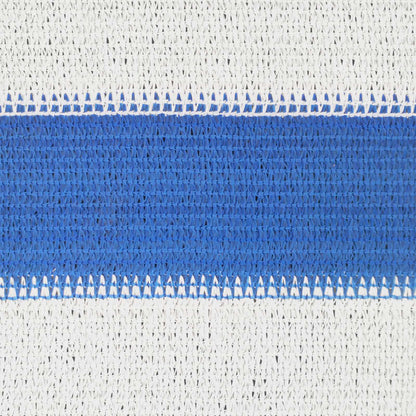 vidaXL Sunshade Sail Blue and White 2.5 x 5 m HDPE