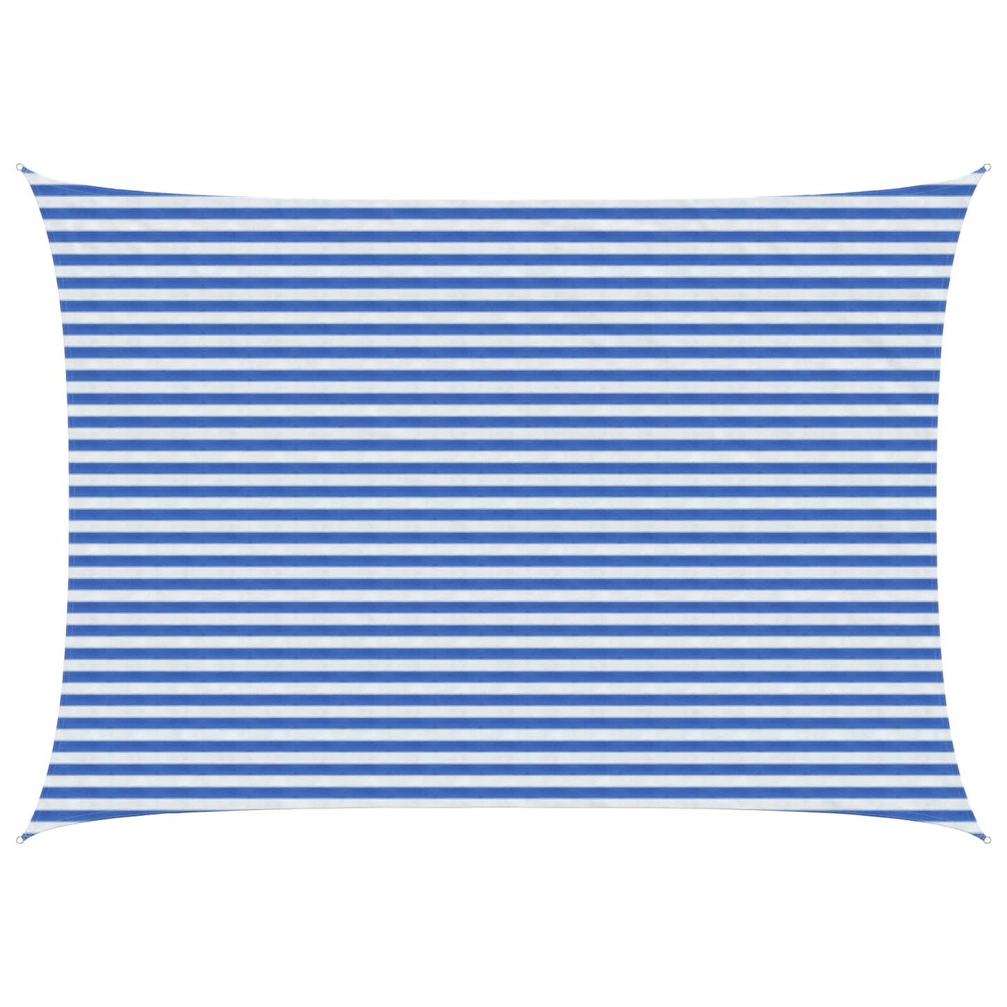 vidaXL Sunshade Sail Blue and White 3 x 6 m HDPE