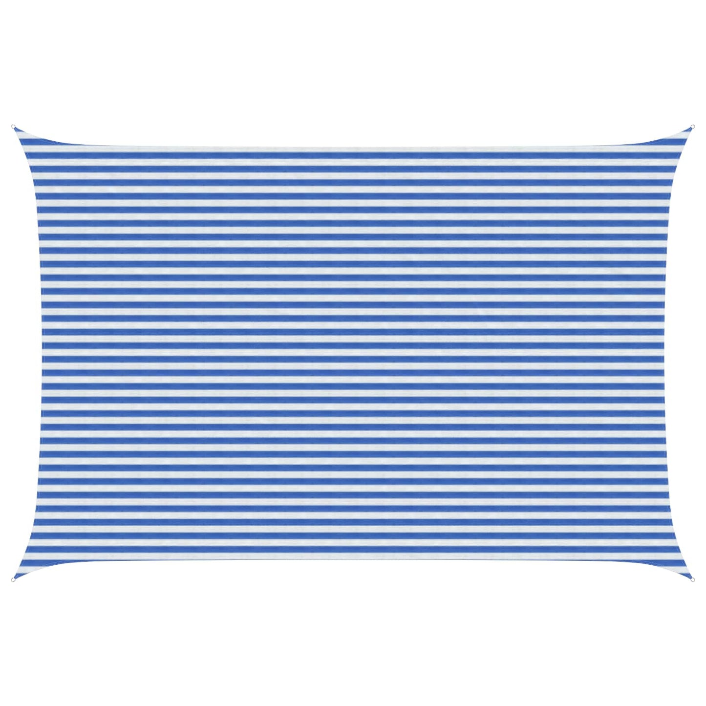 vidaXL Sunshade Sail Blue and White 4 x 6 m HDPE