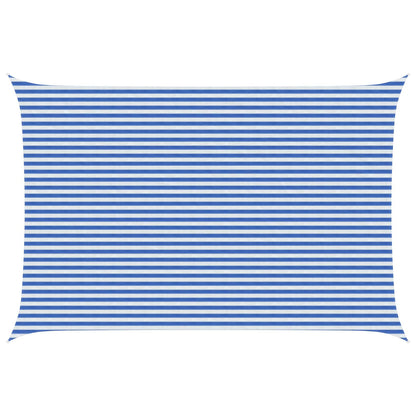 vidaXL Sunshade Sail Blue and White 4 x 6 m HDPE