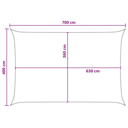vidaXL Sunshade Sail Blue and White 4 x 7 m HDPE