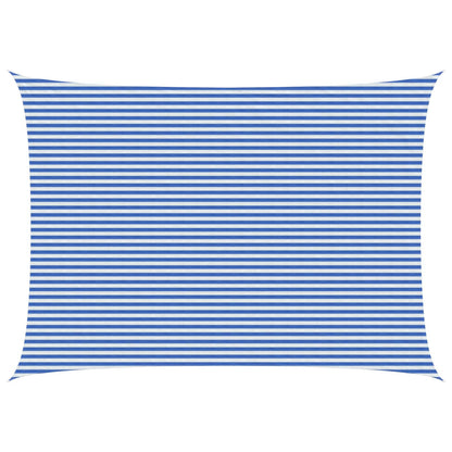 vidaXL Sunshade Sail Blue and White 5 x 6 m HDPE