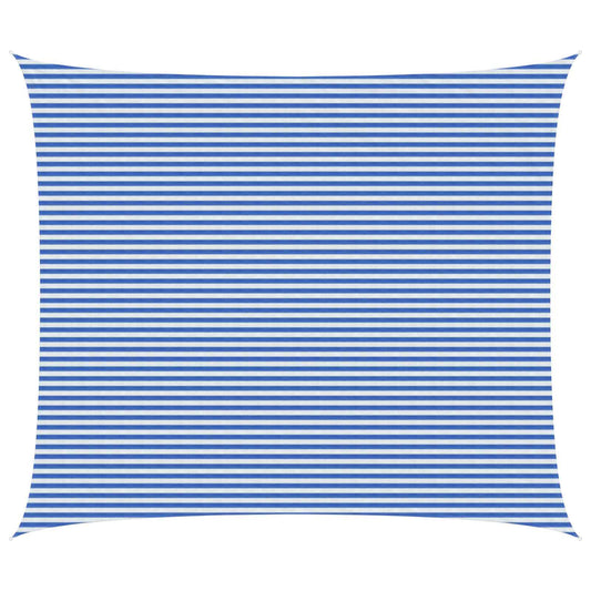 vidaXL Sunshade Sail Blue and White 6 x 7 m HDPE