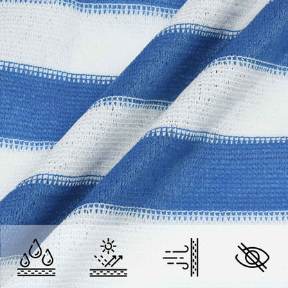 vidaXL Sunshade Sail Blue and White 2.5 x 2.5 x 3.5 m HDPE
