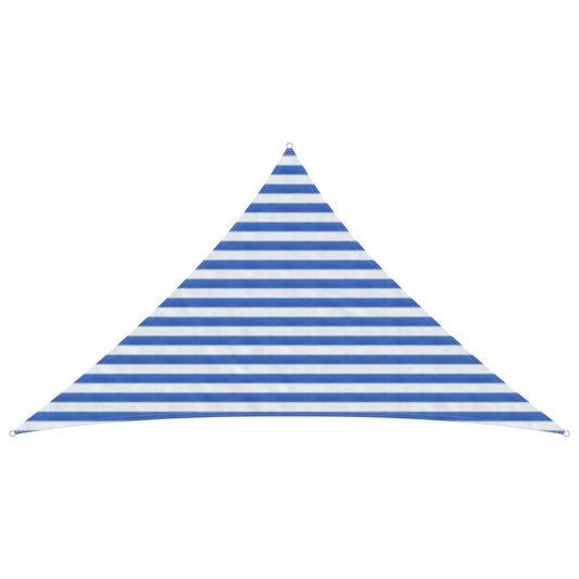 vidaXL Sunshade Sail Blue and White 2.5 x 2.5 x 3.5 m HDPE