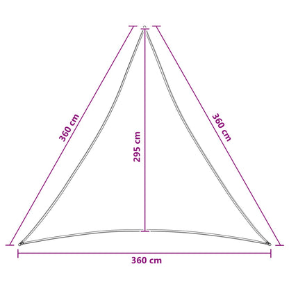 vidaXL Sunshade Sail Blue and White 3.6 x 3.6 x 3.6 m HDPE