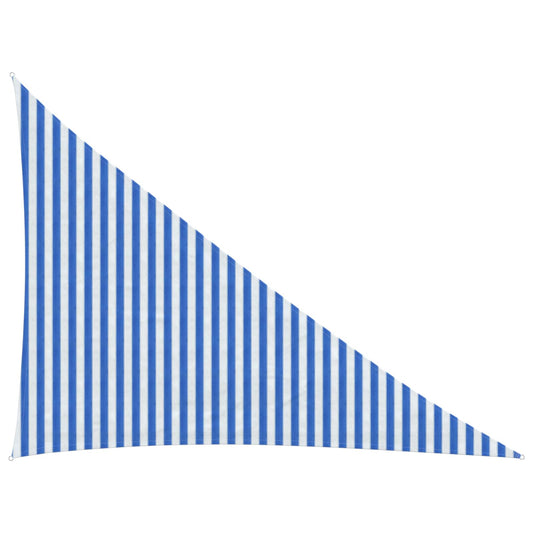 vidaXL Sunshade Sail Blue and White 3 x 4 x 5 m HDPE