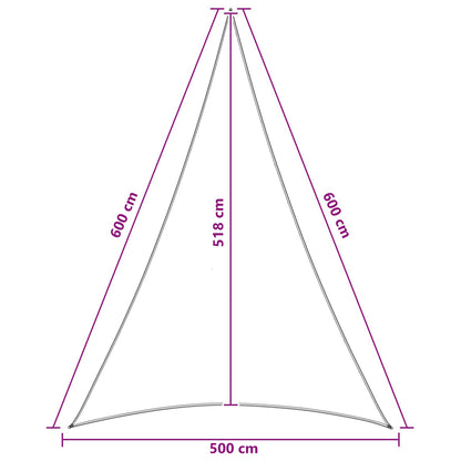 vidaXL Sunshade Sail 5 x 6 x 6 m HDPE