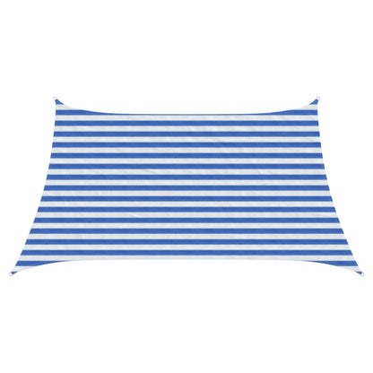 vidaXL Sunshade Sail Blue and White 3 / 4 x 2 m HDPE