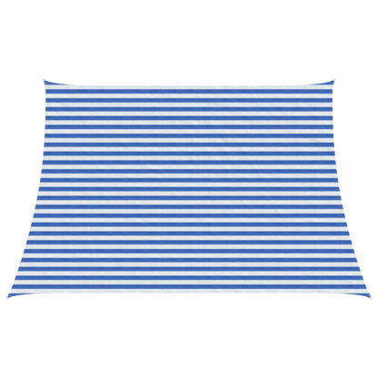 vidaXL Sunshade Sail Blue and White 3 / 4 x 3 m HDPE