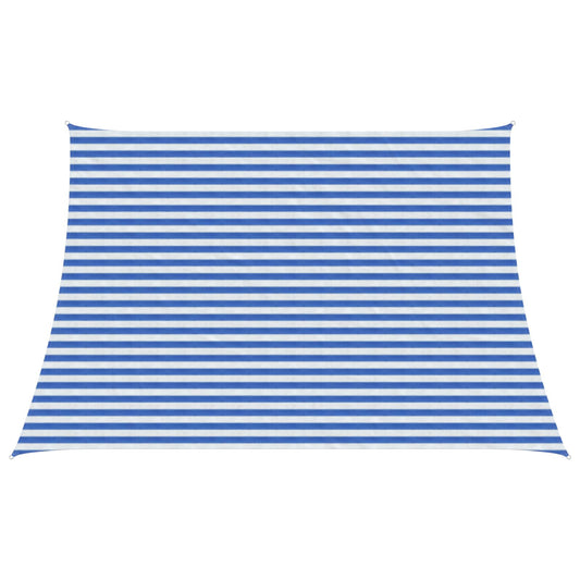vidaXL Sunshade Sail Blue and White 3 / 4 x 3 m HDPE