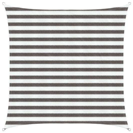 vidaXL Sunshade Sail Light Grey and White 2 x 2 m HDPE