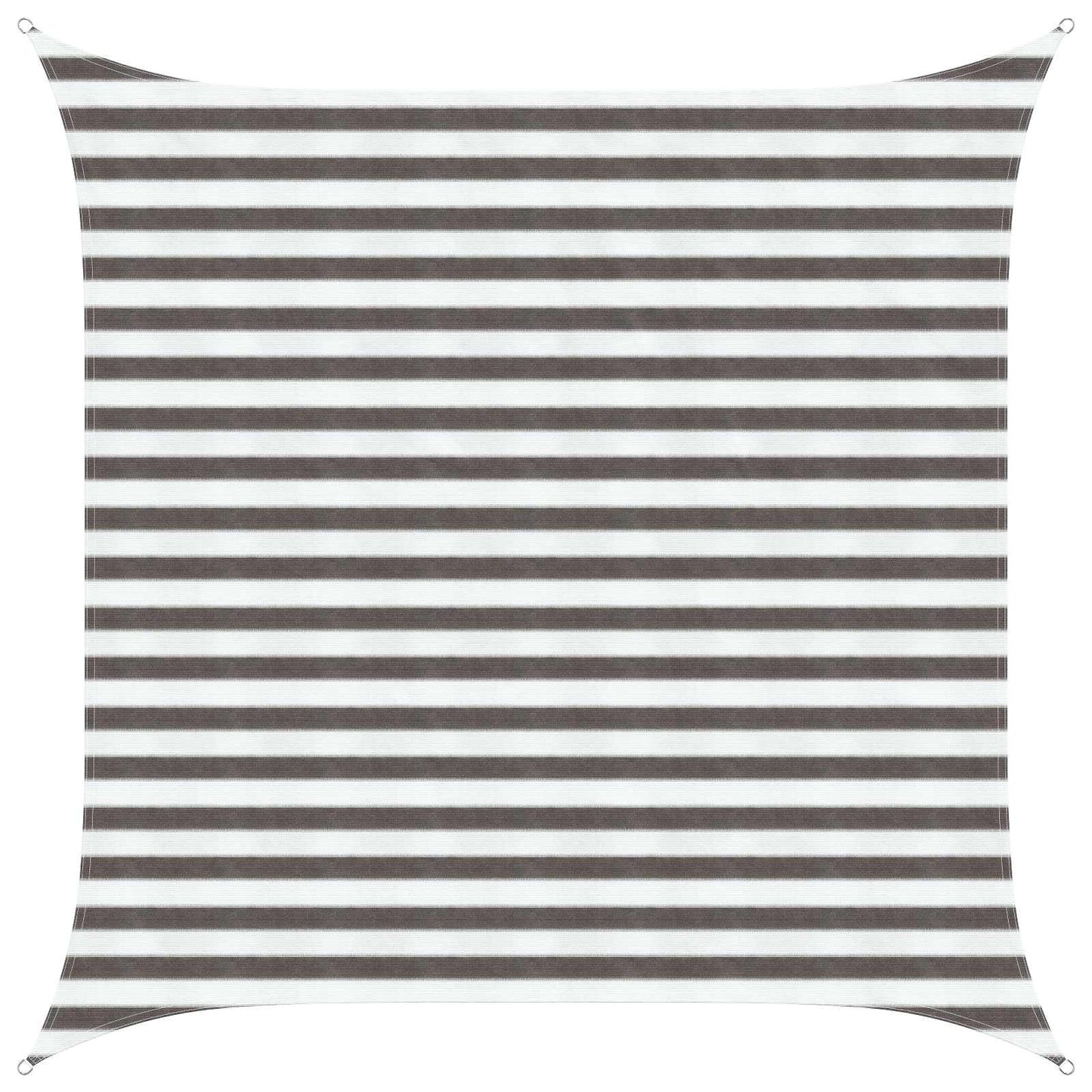 vidaXL Sunshade Sail Light Grey and White 2.5 x 2.5 m HDPE