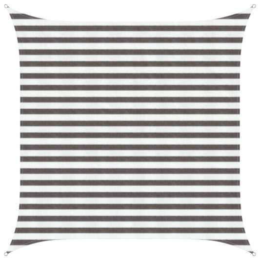 vidaXL Sunshade Sail Light Grey and White 2.5 x 2.5 m HDPE
